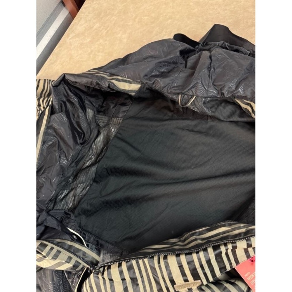 NWT Holden Mens Weston Stripe Waterproof Hooded Jacket Zip Pockets Black XL - Picture 6 of 12